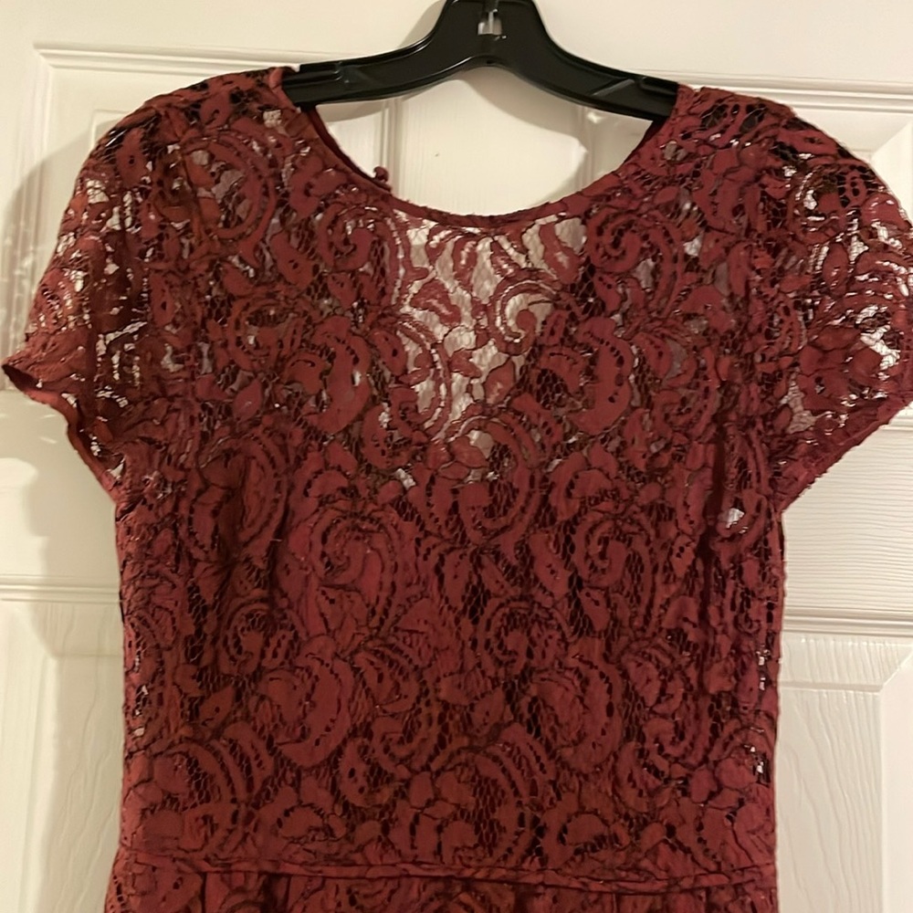 J. Crew Burgundy Lace Dress